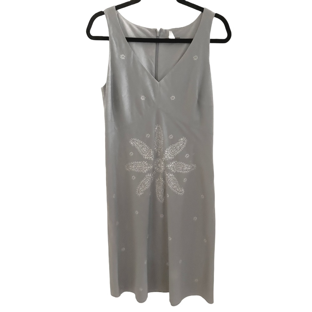 Vintage J.Crew gray embroidered dress size 6
